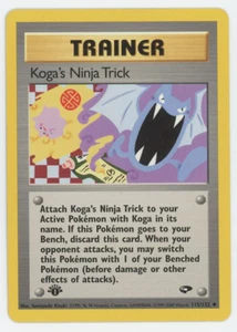 Koga's Ninga Trick 115/132 1st Edition Uncommon Gym Challenge Pokemon Card 2000 - Picture 1 of 7