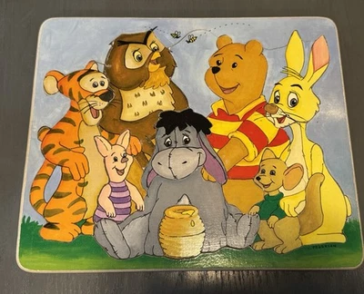 Rompecabezas de madera de reliquia Winnie The Pooh 12 piezas con 7 personajes educativos Foto 1 de 4