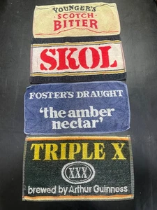 Beer Bar Towels 4 Cotton Mats Preloved Commercial Grade Golf Fishing see sizes - Picture 1 of 10