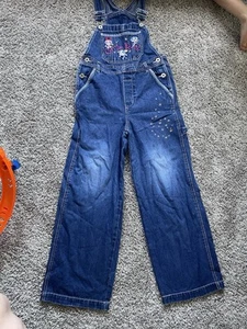 Powerpuff Girls Overalls Denim Y2K Vintage Long Pant Coveralls Girls 7/8 - Picture 1 of 6