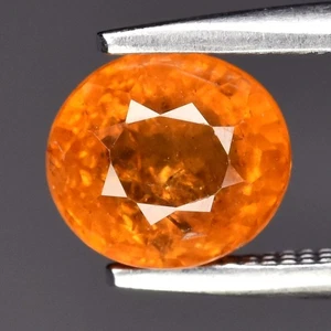 💎 1.45ct 6.3x5.5mm Oval Natural Orange Spessartite Garnet - Mozambique Gemstone - Picture 1 of 4