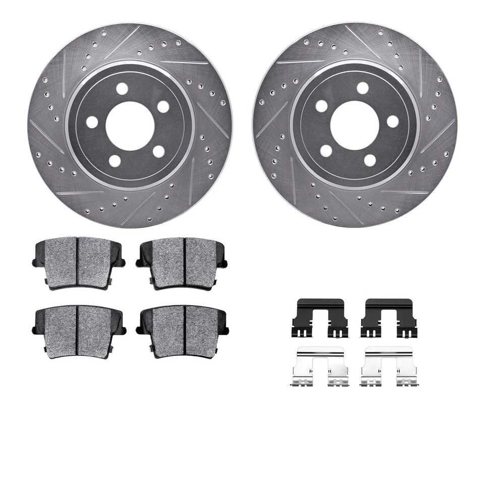 For Dodge Magnum 06-08 Brake Kit eLINE Series Drilled & Slotted Rear Brake Kit w Foto 1 de 4