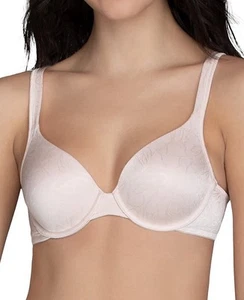 NEW VANITY FAIR Body Shine BRA 72298 full coverage T shirt PINK  JACQUARD 40B - Picture 1 of 7