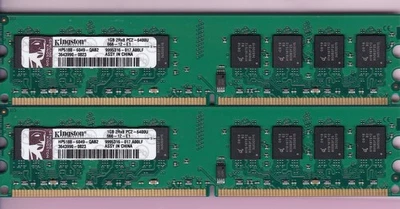 2GB 2x1GB KINGSTON PC2-6400 HP5188-6049-QAB2 DDR2-800 QIMONDA Ram Memory Kit - Image 1 of 2