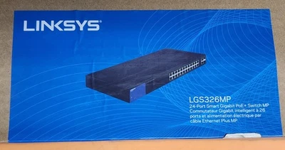 Linksys LGS326MP 24-Port Smart Gigabit PoE+ Switch MP - *NEW* - Image 1 of 3