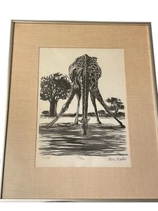 Stefan Martin (1936-1994) Giraffe 183/260 Limited Hand Signed - Picture 1 of 9