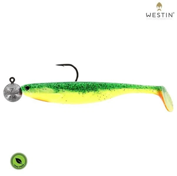 Westin ShadTeez Slim R `N R 7,5cm #2/0 5g Fireflake Gummifisch pre-rigged RTF - Bild 1 von 1