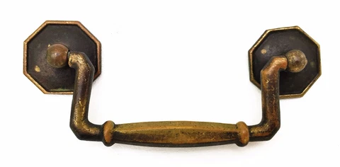 Solid Brass Antique Hardware Arts & Crafts Mission Bail Drawer Pull 4"centers Cover