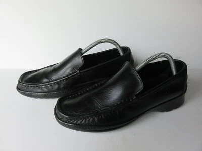 Coach Slip On Black Edgar P863 B2 Mens Leather Shoes Italy Size 9D Dress Loafers - Image 1 of 4