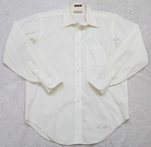 Paul Richards Dress Shirt Large Long Sleeve Button Up White Pocket 16.5 35 1-5 - Picture 1 of 5