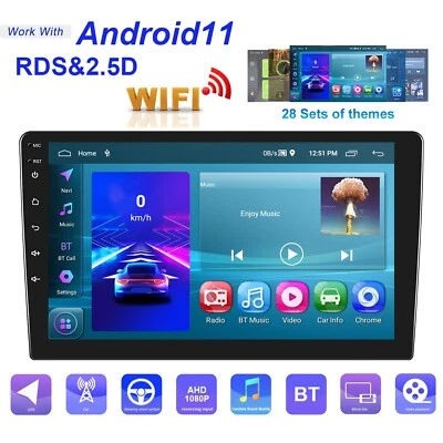 2+32G 10.1'' Work With Android Carplay Car Stereo Radio FM Radio GPS Navi Wifi - Image 1 of 4