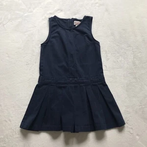 CAT & JACK Girls Blue Pleated School Uniforms Sleeveless Dress Size 6 Chest 25" - Picture 1 of 14