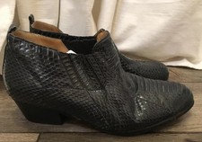 Mens Georgio Brutini Grey Genuine Snakeskin ankle boots - Size 12 M