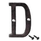 House Letter, 3 Inch Cast Iron Letter D for Home Hotel Mailbox Address Sign