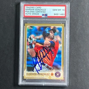 2015 Topps Baseball #533 Marwin Gonzalez Signed Card PSA Slabbed Auto 10 Astros - Picture 1 of 2