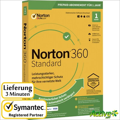 NORTON 360 Standard 2025 1 PC |Win, Mac, Android, iOS| Internet Security DE-Liz - Bild 1 von 4