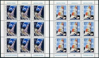 Yugoslavia 1743-1746 sheets,MNH.Michel 2115-2118.Nautical tourism,1985.Sailboats - Image 1 of 2