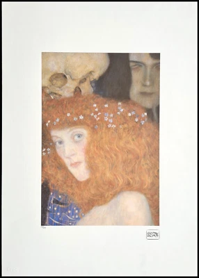 GUSTAV KLIMT * The Hope I * 70 x 50 cm * signed lithograph * limited # 103/200 - Bild 1 von 4