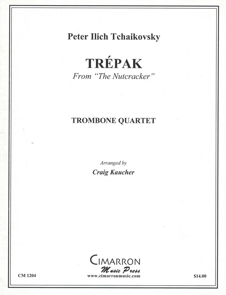 TREPAK (Nutcracker) Trombone Quartet Arrangement - Parts & Score Sheet Music - Image 1 of 1