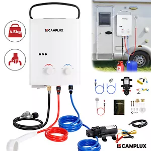 Camplux 8L Gas Hot Water Heater Portable LPG Water System Outdoor Instant Shower - Picture 1 of 7