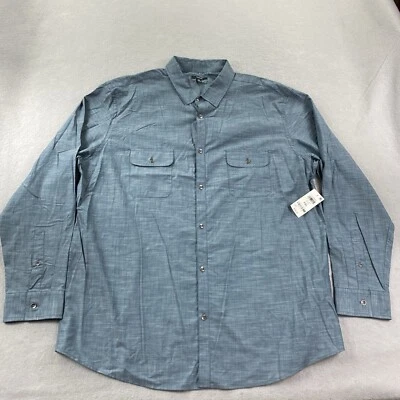 Alfani Shirt Mens XXL Dark Kale Warren Button Up Cotton Long Sleeve Comfort - Image 1 of 4