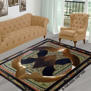 NEW Modern Luxury: Exquisite Handmade Cowhide & Persian Patchwork Area Rug 9-195 - Picture 1 of 8