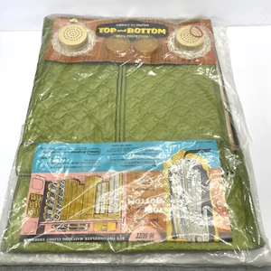 Vtg NOS 1966 SCOVILL Bogene Garment Bag Avocado Green Closet Organizer Jumbo 16 - Picture 1 of 8