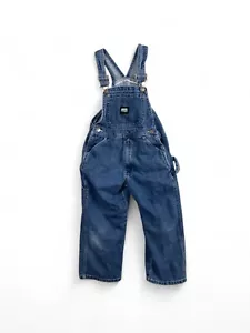 Key Overalls Denim Size 5 Bib 100% Cotton Adjustable Blue Classic Zipper Fly - Picture 1 of 15