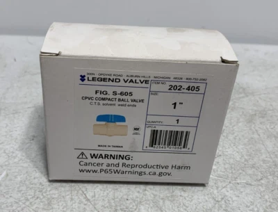 Legend Valve 202-405 CPVC Compact Ball Valve 1" - Image 1 of 2