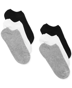 Hue Women's Sport No-Show 4 Pack of Socks, Black/Gray/White Pack - Picture 1 of 4