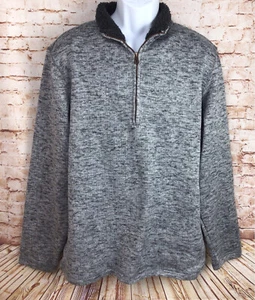 Suéter de lana original resistente a la intemperie para hombre talla L gris 1/4 cremallera sudadera - Imagen 1 de 6