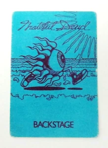 Grateful Dead Backstage Pass 1988 1989 Rick Griffin Art Flaming Eyeball funzionante - Foto 1 di 12