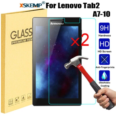 2Pcs Lenovo Tab2 A7-30 A7-10F TAB 4 8.0 Premium Tempered Glass Screen Protector - Image 1 of 4