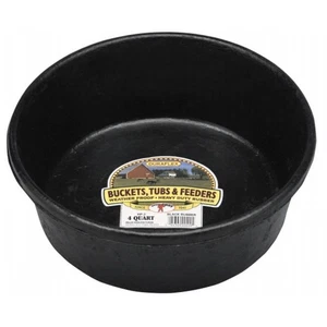 Miller Manufacturing 4 Quart Rubber Feed Pans - Picture 1 of 1