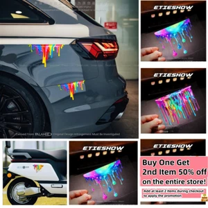 3D Colorful Paint Splash Auto Decal Car Truck DMV Window Bumper Vinyl Stickers - Picture 1 of 16