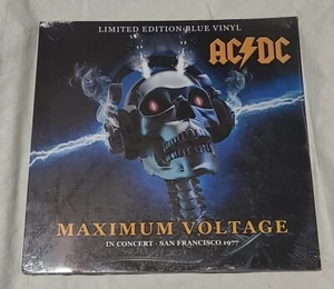 AC/DC MAXIMUM VOLTAGE BLUE COLORED Vinyl LP BON SCOTT Limited Edition 1977 SAN F - Imagen 1 de 2