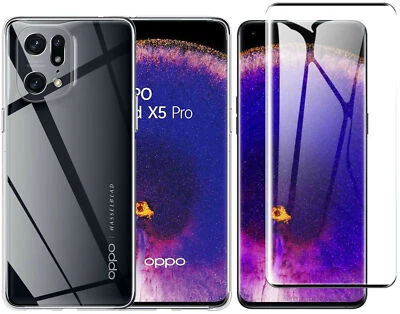 Coque Silicone Transparente + Verre Trempe Pour Oppo Find X5 Pro Little Boutik®