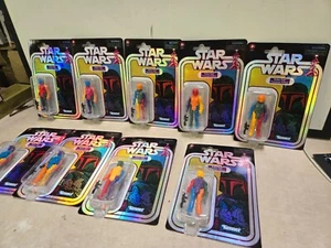 LOT OF 9 SEALED Star Wars Retro Boba Fett Prototype Set Of 6 Action Figures - Picture 1 of 10