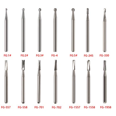 10-100pcs Dental Tungsten Carbide FG Burs Round Bur For High Speed Handpiece - Image 1 of 4
