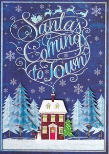 Papyrus WEIHNACHTSKARTE NEU IN VERPACKUNG UVP $6,95 SANTA'S COMING CARD (G3) - Bild 1 von 3