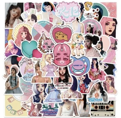 Popstar Musical Style Stickers 50pk Fun Melanie Singer Stickers FREE SHIPPING - Image 1 of 4