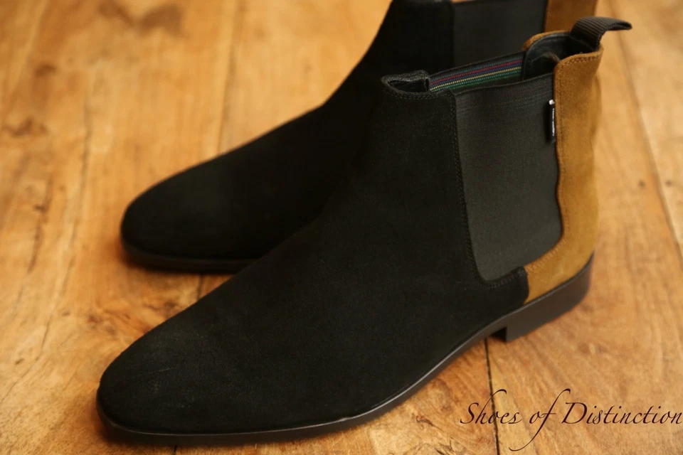 Paul Smith Gerald Tostado Negro Gamuza Chelsea Botas Zapatos Para Hombre UK 9 US 10 EU 43 Foto 1 de 4