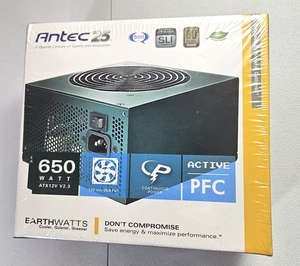 Antec EarthWatts EA-650 Green 650 Watt 80 Plus Bronze Power Supply Sealed New - Picture 1 of 6