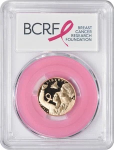 2018-W Brustkrebsbewusstsein $ 5 Gold Commem Erstschlag PR69DCAM PCGS pink - Bild 1 von 2