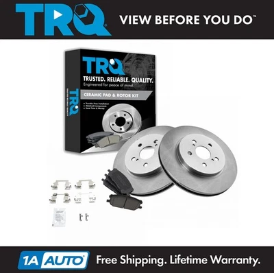 Pastilla de freno y rotor delantero cerámico TRQ para Lexus RX330 RX350 Highlander SUV Foto 1 de 4