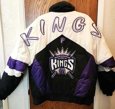 Chaqueta cortavientos vintage Sacramento Kings Pro Player graffiti cremallera años 90 talla L Foto 1 de 4