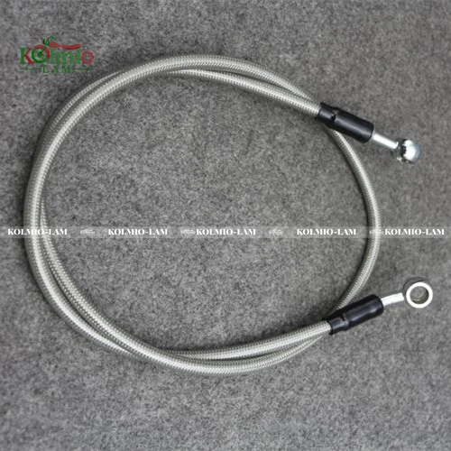 Silver 60cm 23.62" Motorcycle Brake Clutch Oil Hose Line Pipe Braided Hydraulic - Image 1 of 4