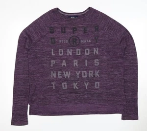 Superdry Unisex Purple Jersey T-Shirt M - Picture 1 of 12