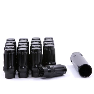 20 Spline Lug Nuts ET Tuner 12x1.25 Black Bulge Acorn Lugs - Picture 1 of 4