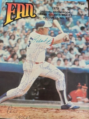 HOF TOM SEAVER autograph (and others) on 1979 FAN Official Braves Scorebook - Image 1 of 3
